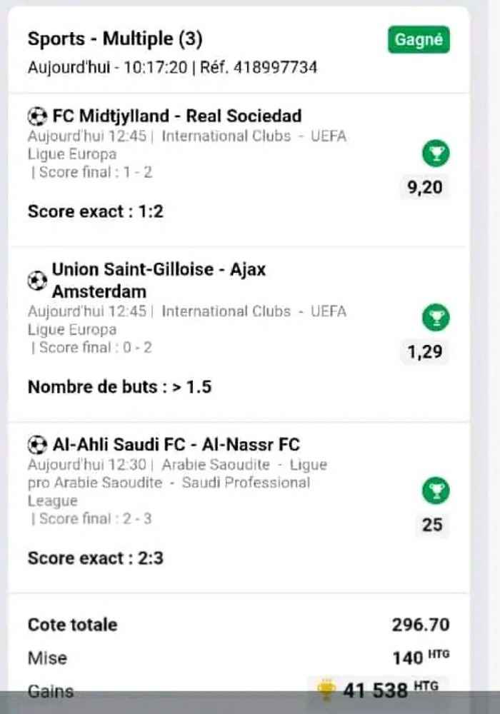Fich VIPBETCOTE ki genyen nº4 — pronostik paryaj ak skò egzat sou ParyajPam, ParyajLakay ak 1xBet