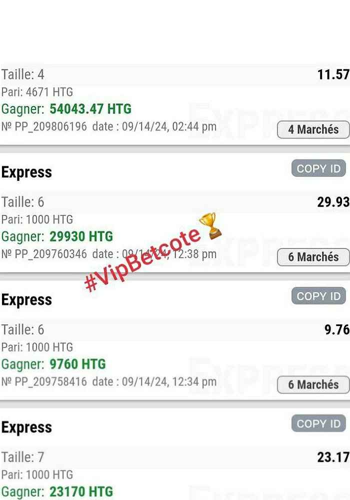 Fich VIPBETCOTE ki genyen nº5 — pronostik paryaj ak skò egzat sou ParyajPam, ParyajLakay ak 1xBet